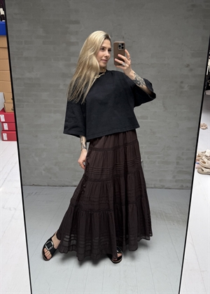 Felicia s voile skirt Dark Brown Neo Noir 